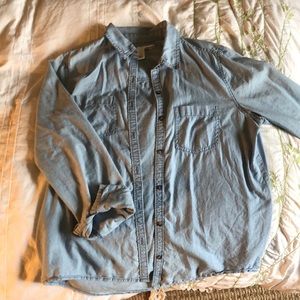 Cute Long Sleeve Blue Top; size m